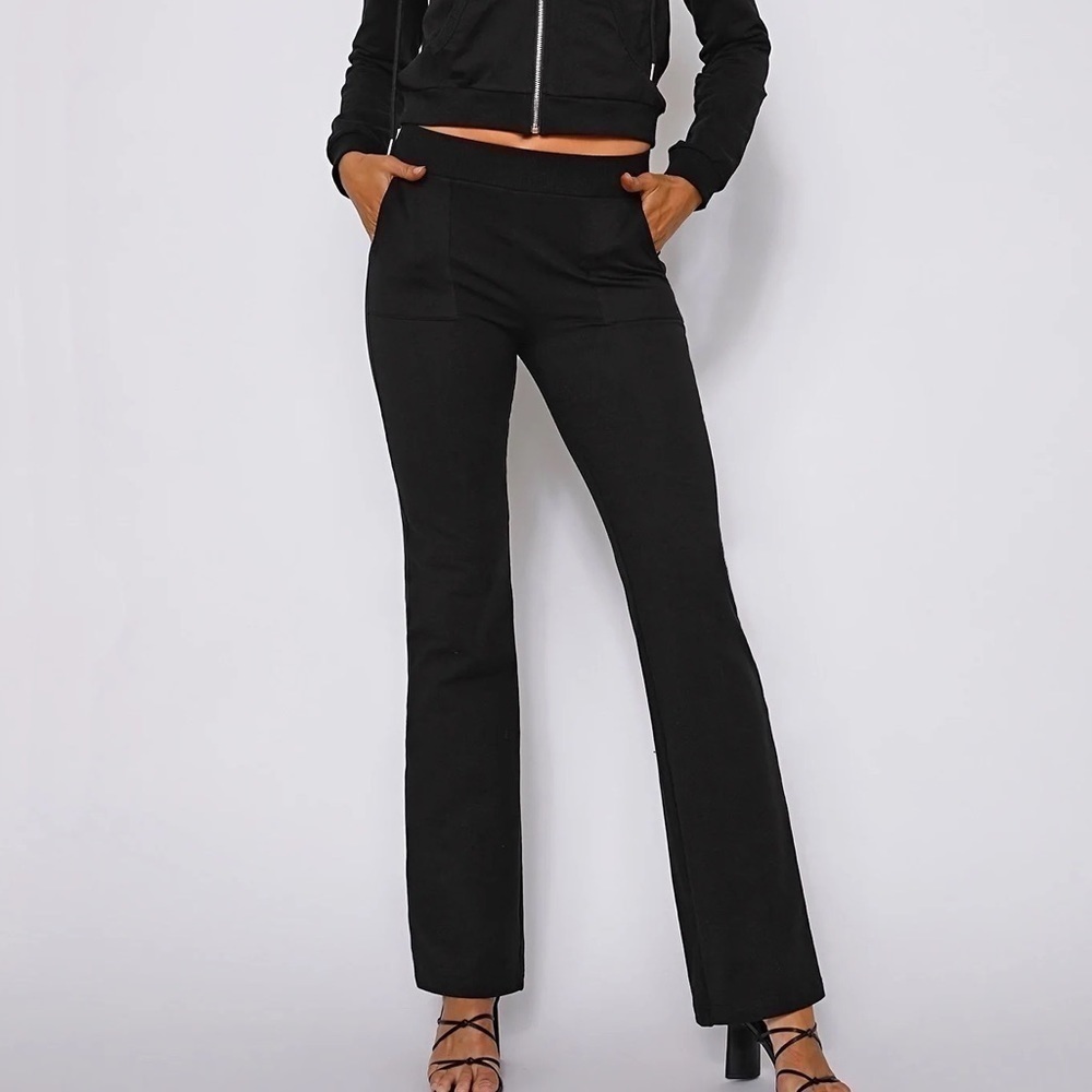 NEW! Tigermist- Black Charlee Track Pant Straight Leg High Rise NWT Size Large